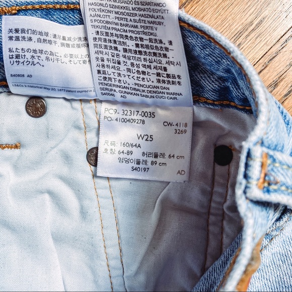 Levi’s 501 premium cut off high rise shorts sz25 - Picture 13 of 15